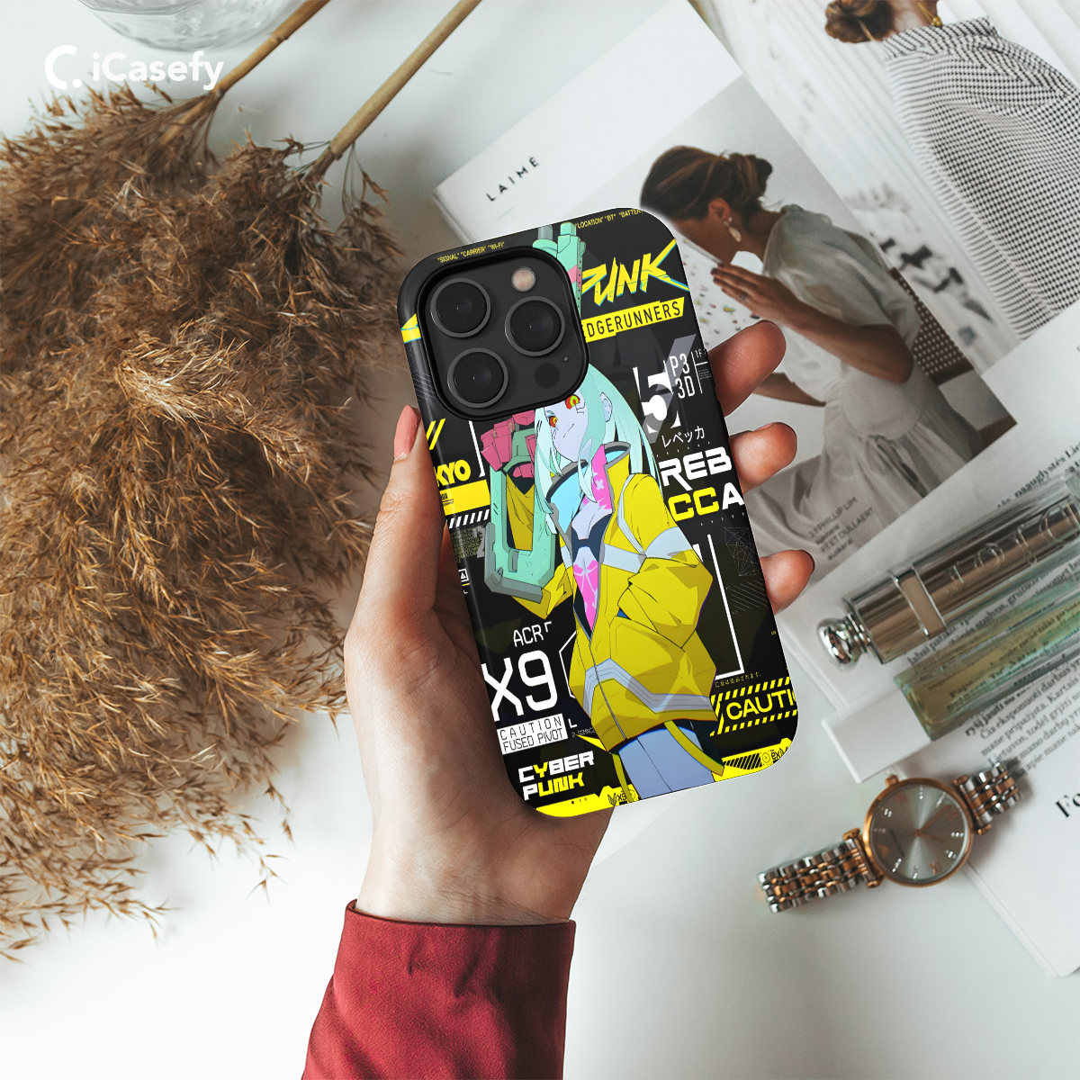 Cyberpunk Edgerunners Anime Rebecca Phone Case iPhone