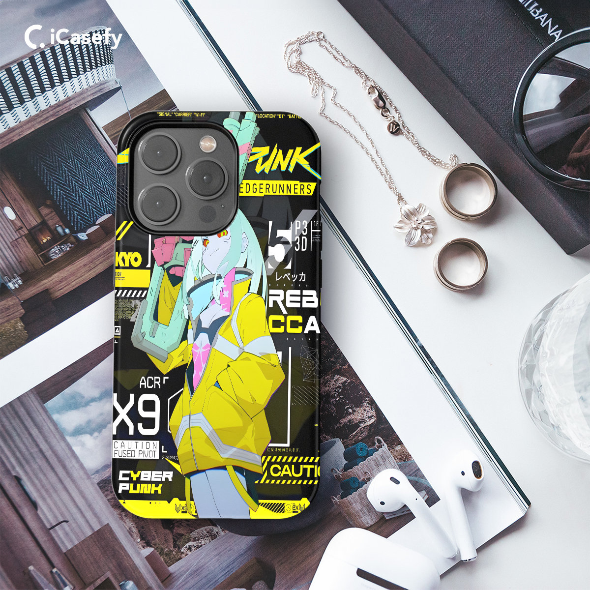 Cyberpunk Edgerunners Anime Rebecca Phone Case iPhone