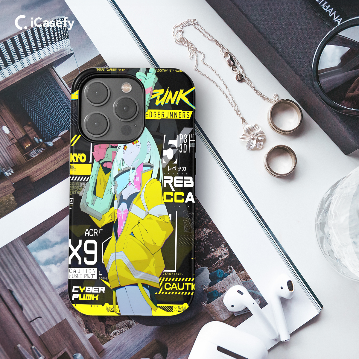 Cyberpunk Edgerunners Anime Rebecca Phone Case iPhone Samsung Cover Pixel 688 - Image 3