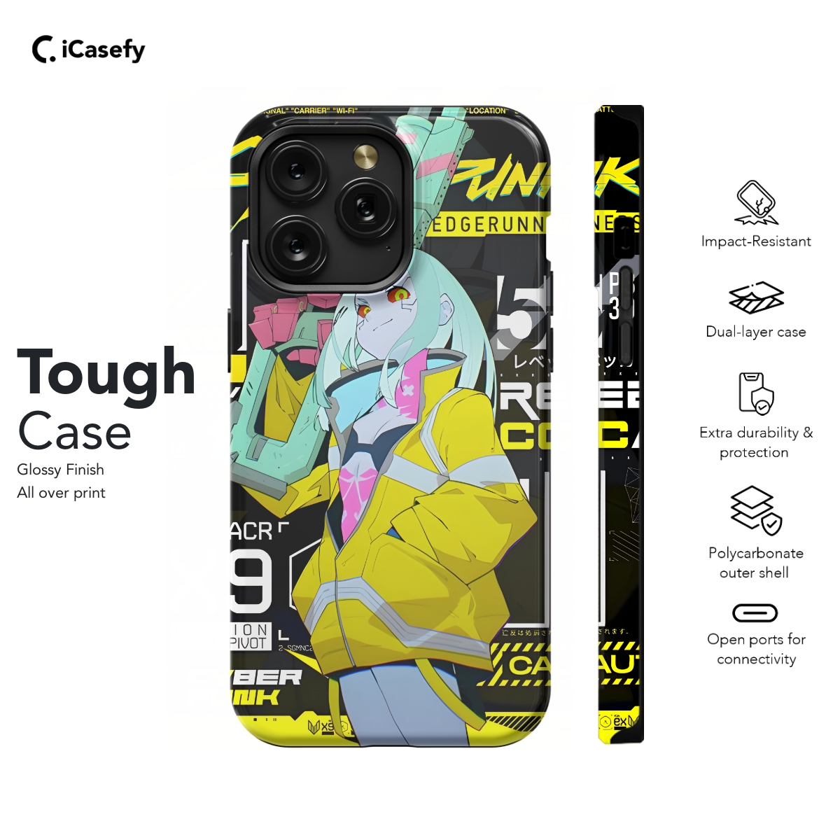 Cyberpunk Edgerunners Anime Rebecca Phone Case iPhone Samsung Cover Pixel 688 - Image 5