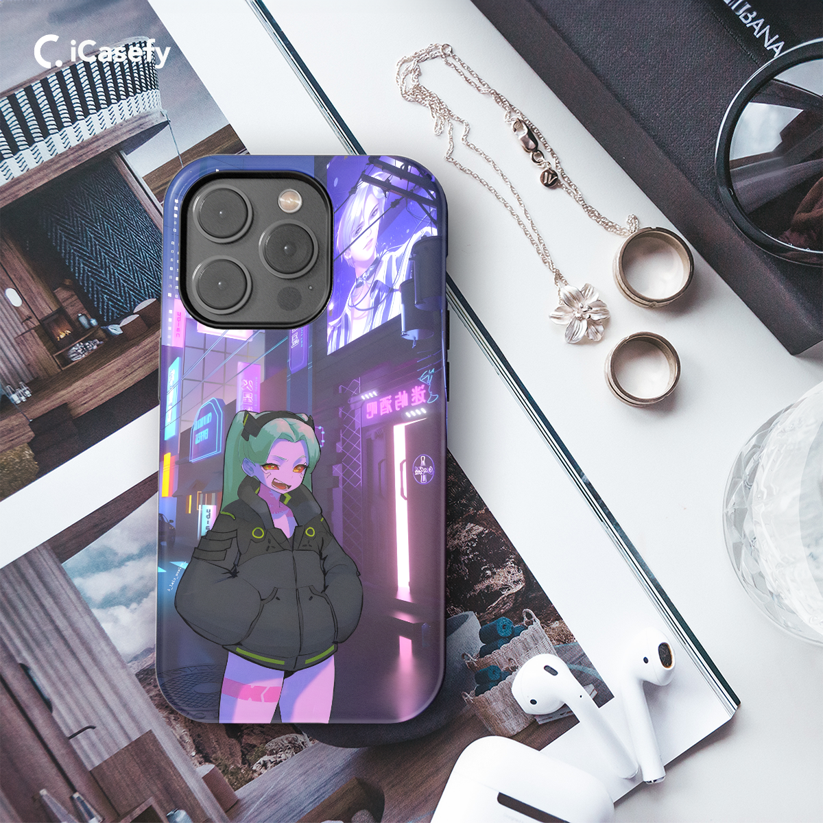 Cyberpunk Edgerunners Anime Rebecca Phone Case iPhone Samsung Cover Pixel 690 - Image 3