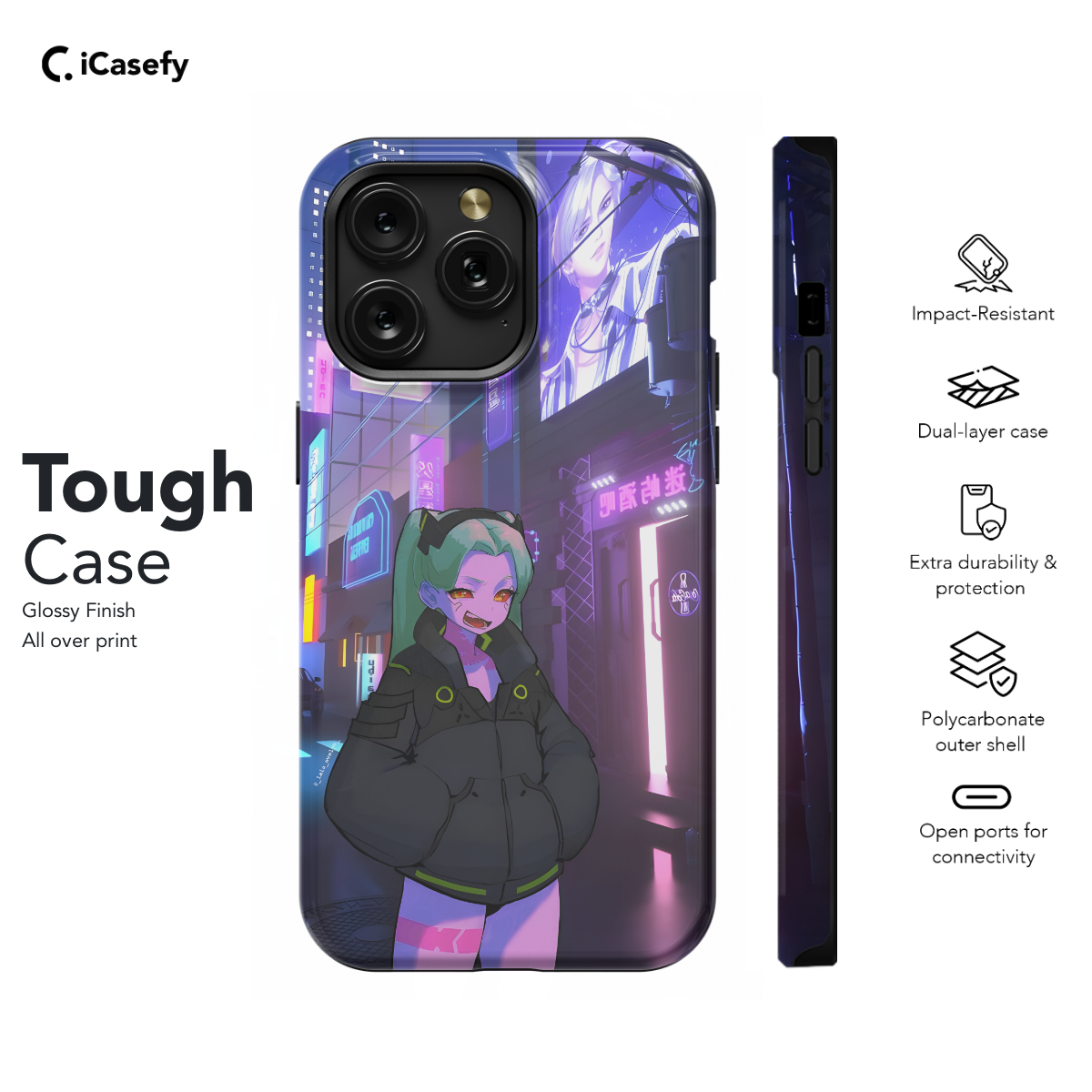 Cyberpunk Edgerunners Anime Rebecca Phone Case iPhone Samsung Cover Pixel 690 - Image 5