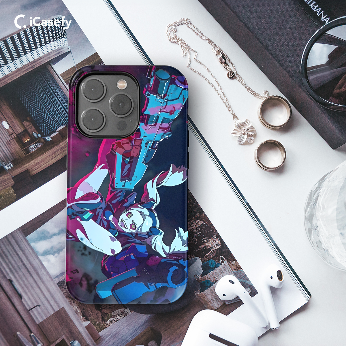 Cyberpunk Edgerunners Anime Rebecca Phone Case iPhone Samsung Cover Pixel 691 - Image 3