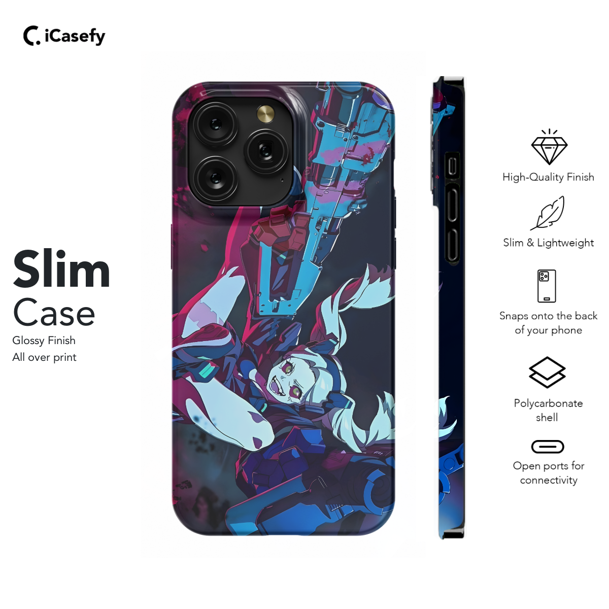 Cyberpunk Edgerunners Anime Rebecca Phone Case iPhone Samsung Cover Pixel 691 - Image 6