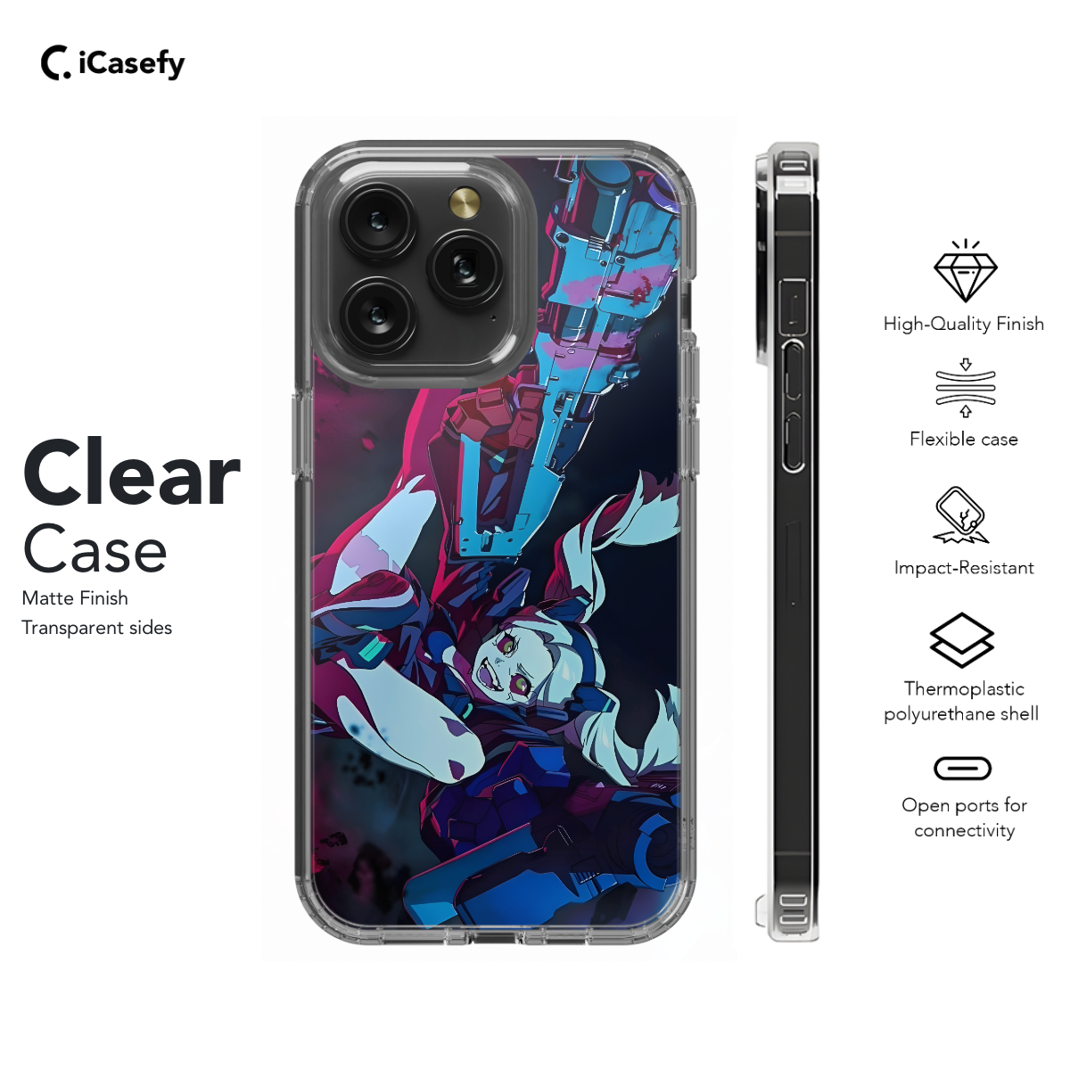 Cyberpunk Edgerunners Anime Rebecca Phone Case iPhone Samsung Cover Pixel 691 - Image 7