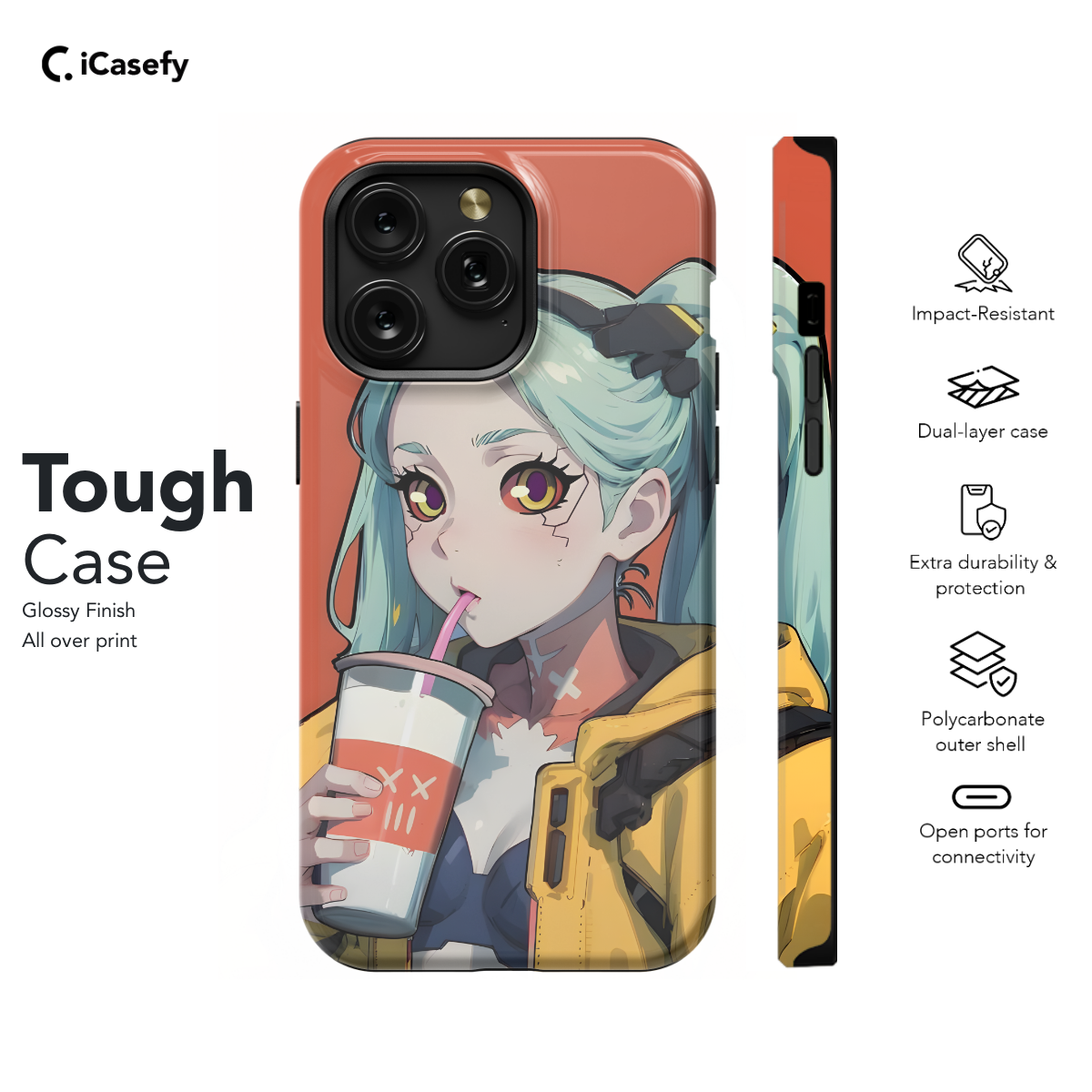 Cyberpunk Edgerunners Anime Rebecca Phone Case iPhone Samsung Cover Pixel 692 - Image 5