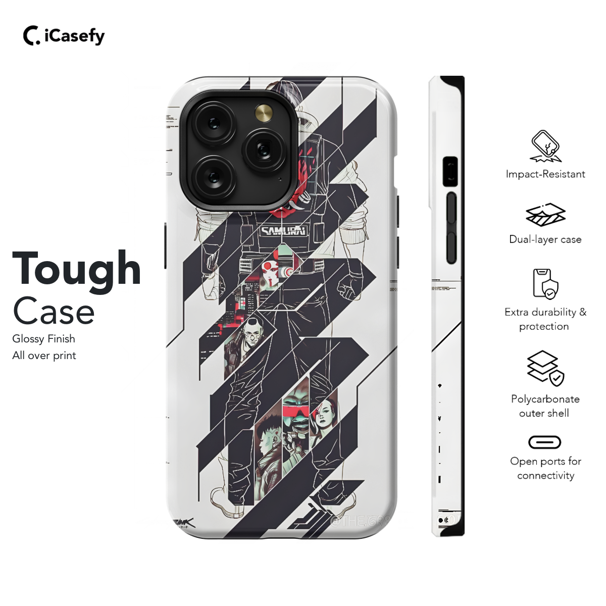 Cyberpunk Phone Case iPhone Samsung Cover Pixel 718 - Image 5