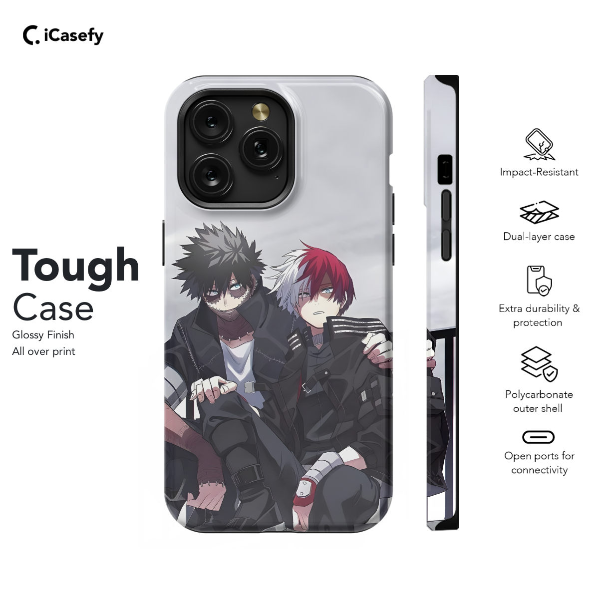 Dabi and Shoto Phone Case iPhone Samsung Cover Pixel 733 - Image 5