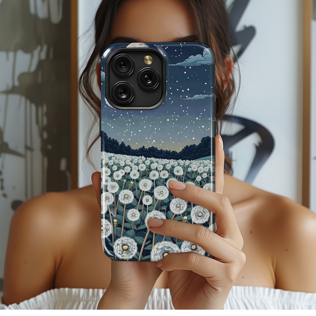 Dandelion Wishes Night Sky
 Phone Case iPhone Samsung Cover Pixel 3999 - Image 2