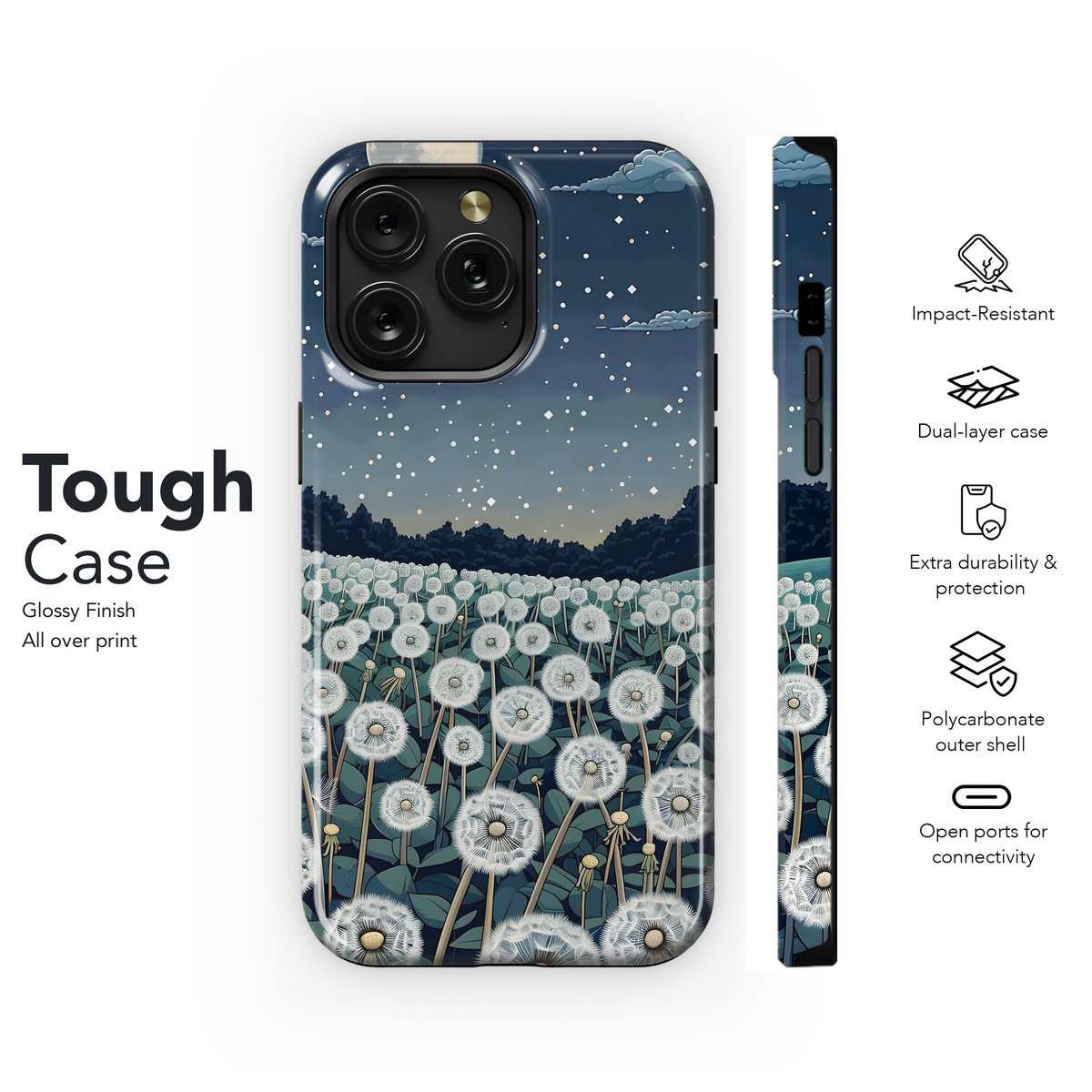 Dandelion Wishes Night Sky
 Phone Case iPhone Samsung Cover Pixel 3999 - Image 6