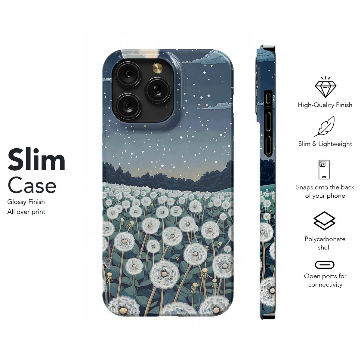 Dandelion Wishes Night Sky
 Phone Case iPhone Samsung Cover Pixel 3999 - Image 7