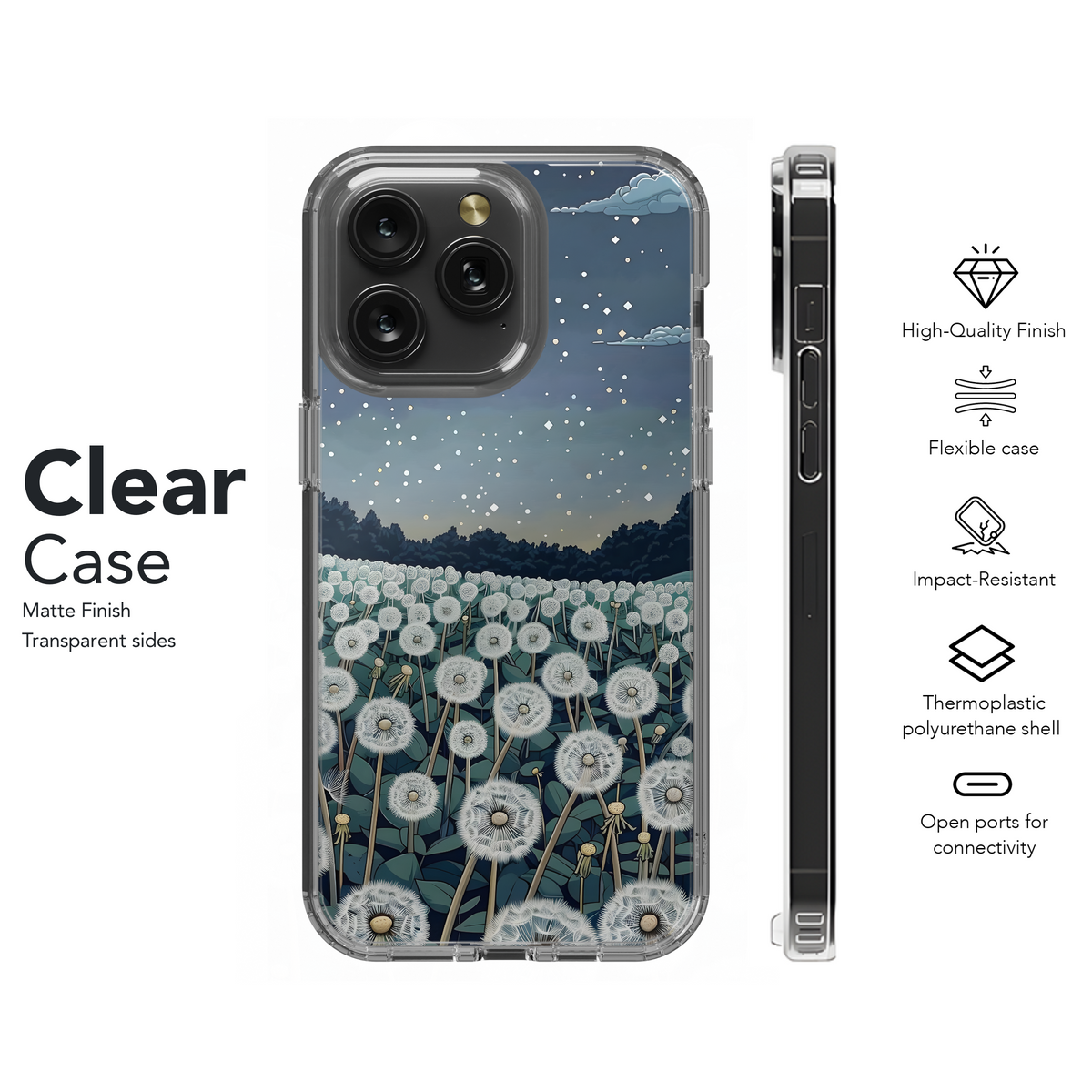 Dandelion Wishes Night Sky
 Phone Case iPhone Samsung Cover Pixel 3999 - Image 8