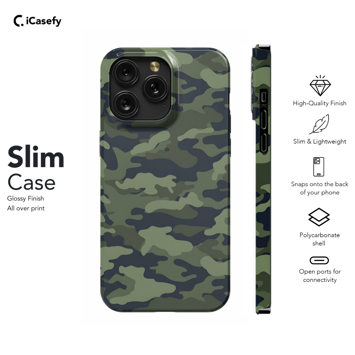 Dark Green Camouflage Phone Case iPhone Samsung Pixel & More 57 - Image 6