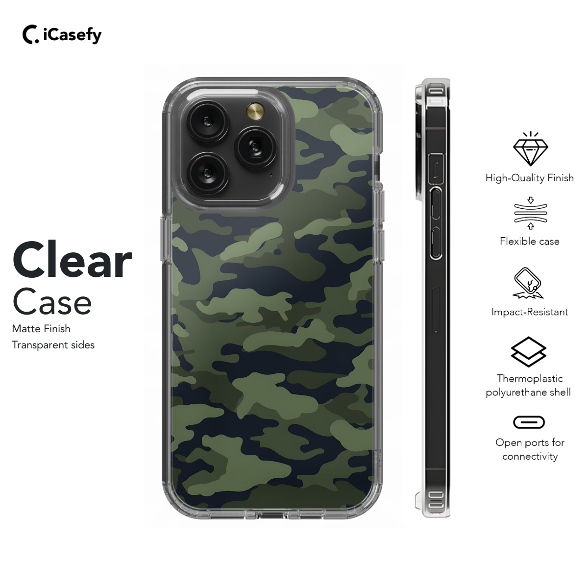 Dark Green Camouflage Phone Case iPhone Samsung Pixel & More 57 - Image 7