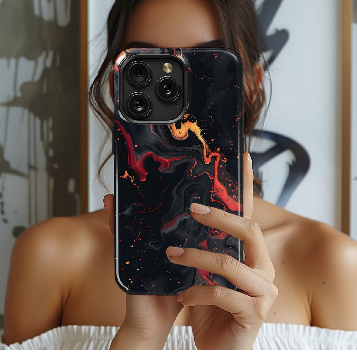 Dark Marble Swirl
 Phone Case iPhone Samsung Cover Pixel 4295 - Image 2