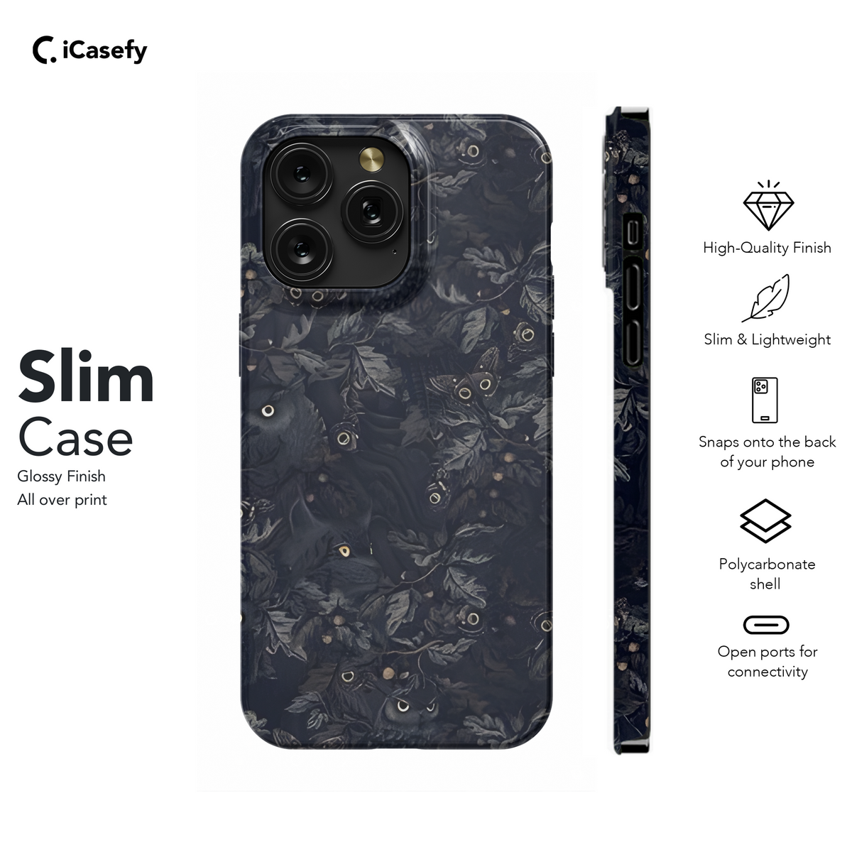 Dark Owl Animal Phone Case iPhone Samsung Cover Pixel 1736 - Image 7