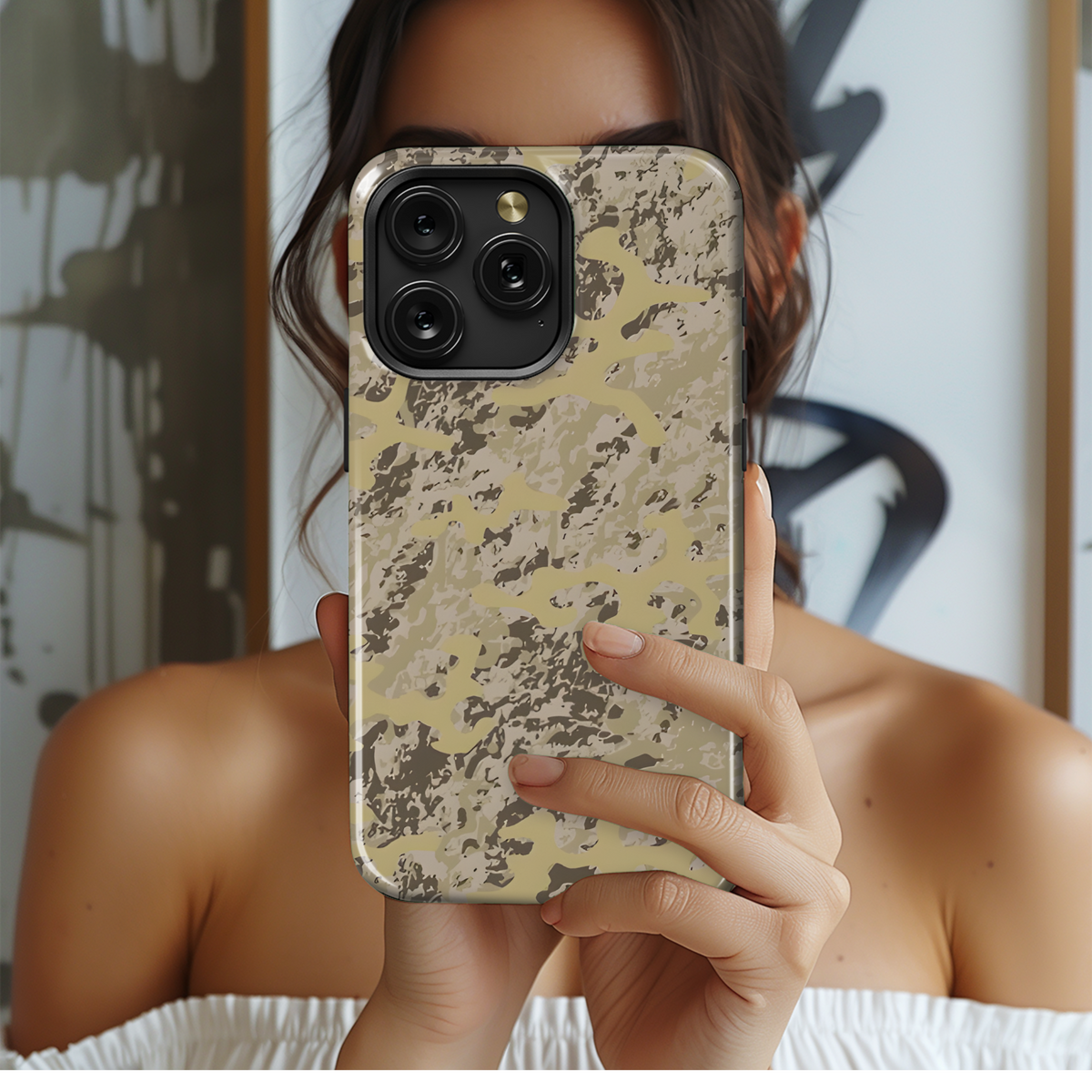 Desert Khaki Camouflage Phone Case iPhone Samsung Cover Pixel 2210 - Image 2