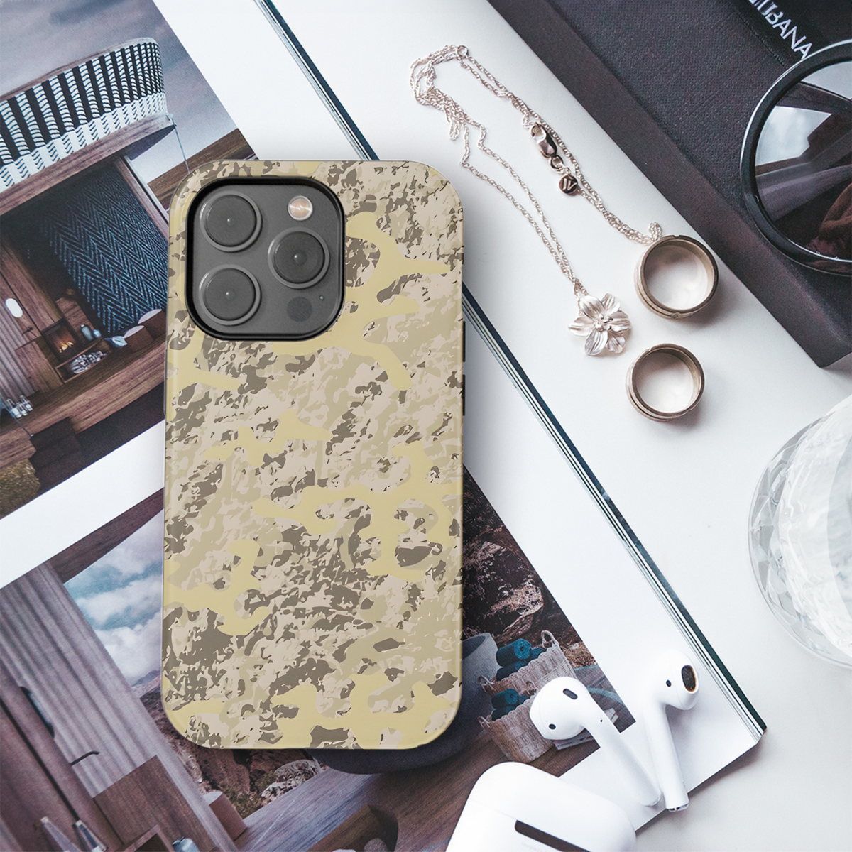 Desert Khaki Camouflage Phone Case iPhone Samsung Cover Pixel 2210 - Image 3