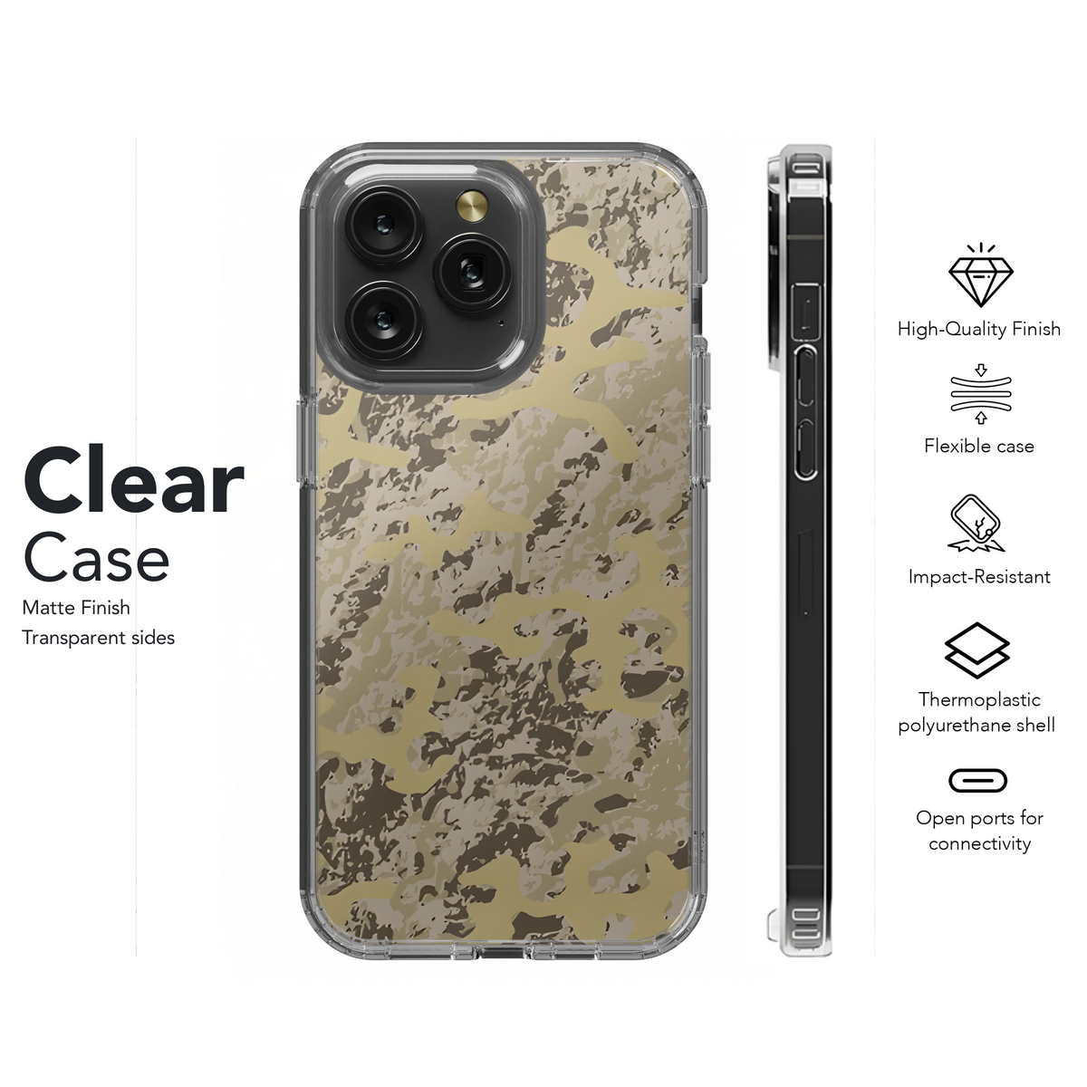 Desert Khaki Camouflage Phone Case iPhone Samsung Cover Pixel 2210 - Image 8