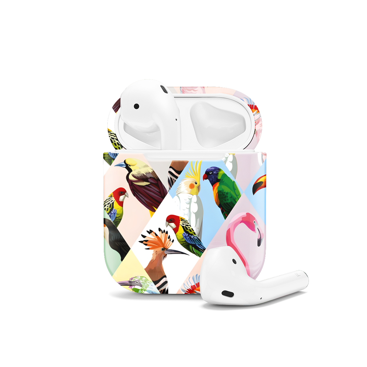 Diamond Collage Bird Square Parrot AirPods Case AirPods Pro AirPods Pro 2 AirPods 3 AirPods 2 Glossy 1587 - Image 1