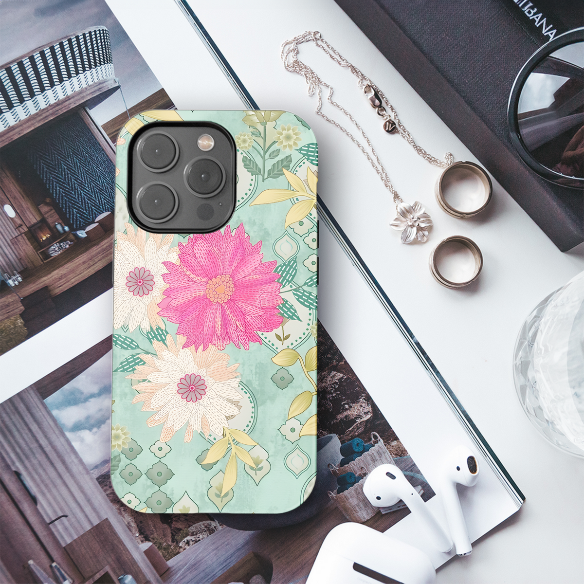 Digital Seamless Floral Phone Case iPhone Samsung Cover Pixel 2355 - Image 3