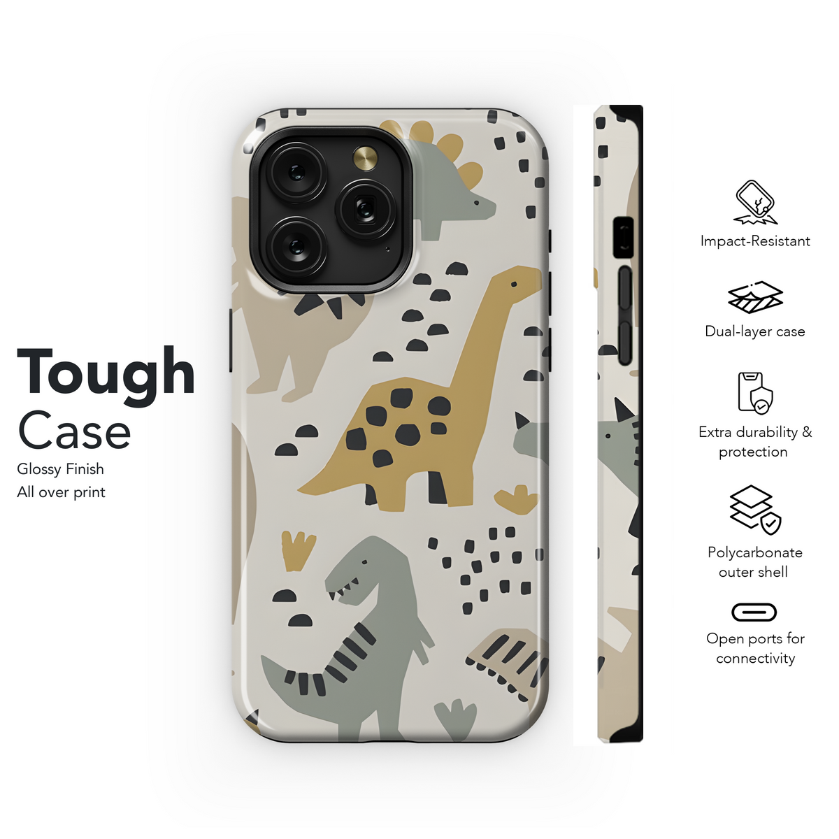 Dino Phone Case iPhone Samsung Cover Pixel 2628 - Image 6