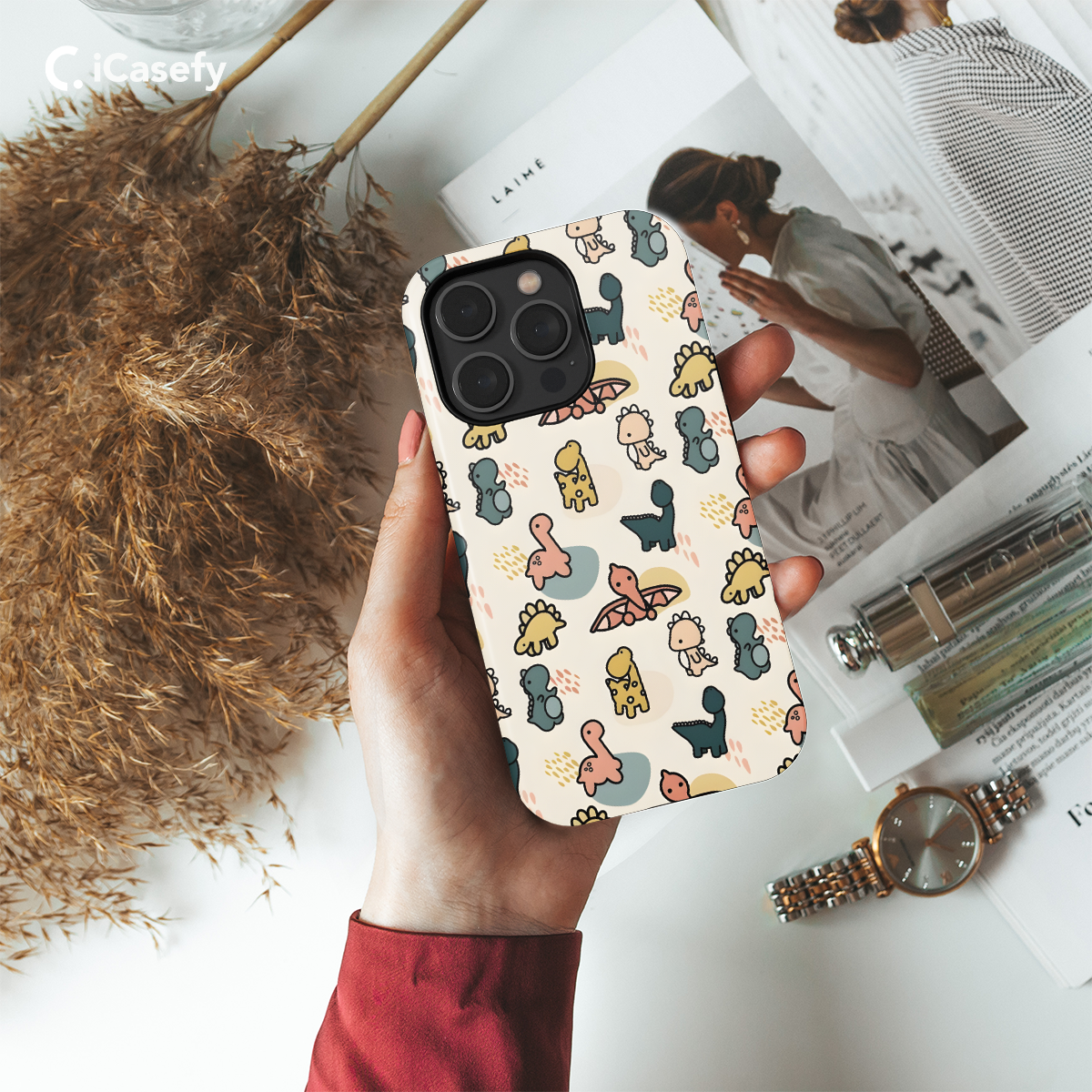 Dinosaur pattern Phone Case iPhone Samsung Cover Pixel 1250 - Image 2