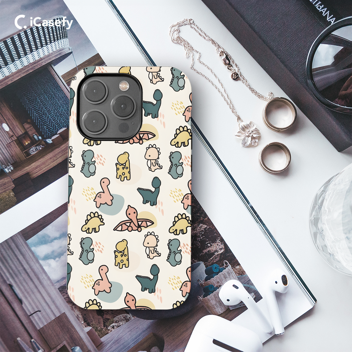 Dinosaur pattern Phone Case iPhone Samsung Cover Pixel 1250 - Image 3