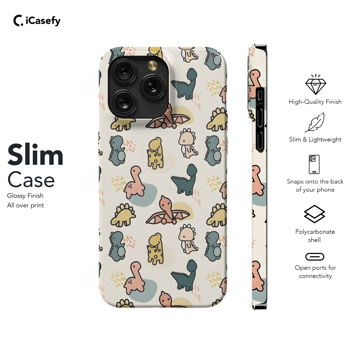 Dinosaur pattern Phone Case iPhone Samsung Cover Pixel 1250 - Image 6