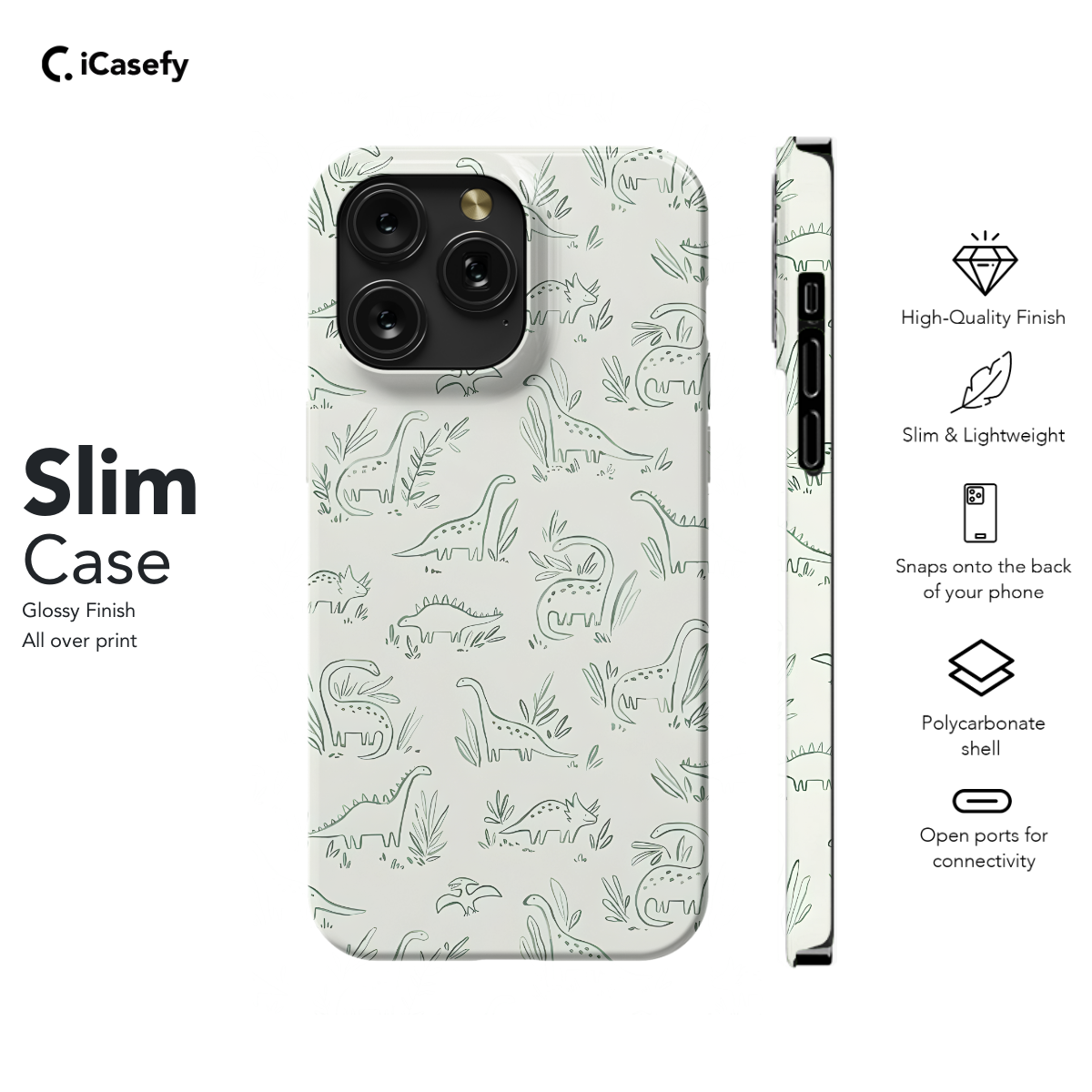 Dinosaur pattern Phone Case iPhone Samsung Pixel & More 511 - Image 6