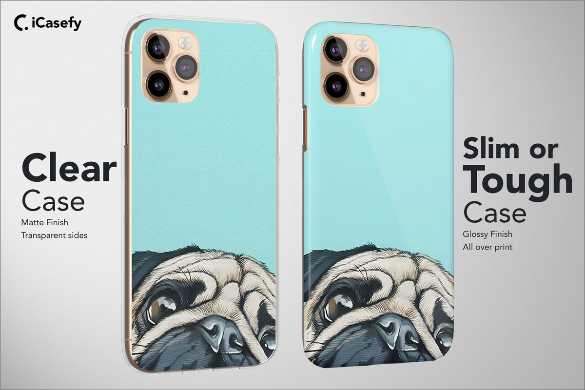 Dog Lover Pug Phone Case Aesthetic Animal Cover  8a - Image 2