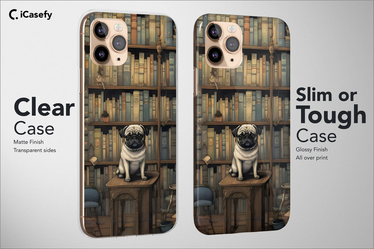 Dog Lover Pug Phone Case Aesthetic Animal Cover  8a - Image 3