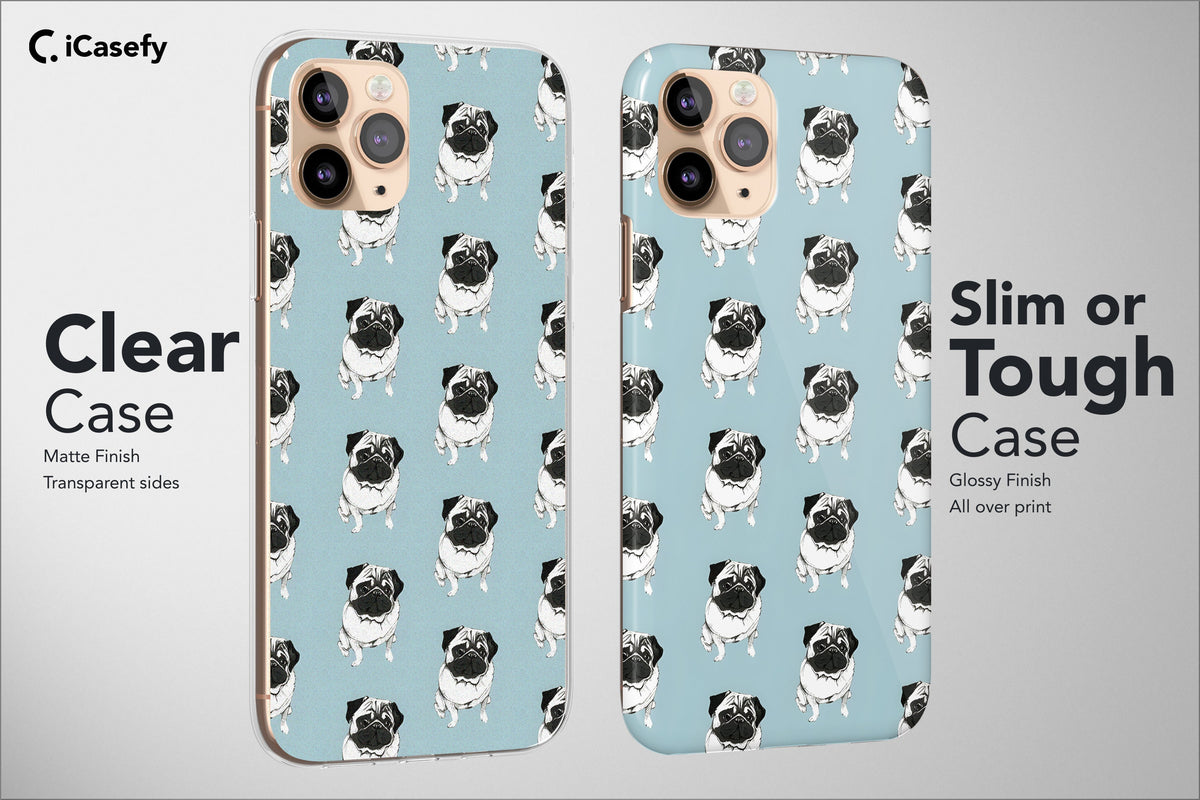 Dog Lover Pug Phone Case Aesthetic Animal Cover  8a - Image 4