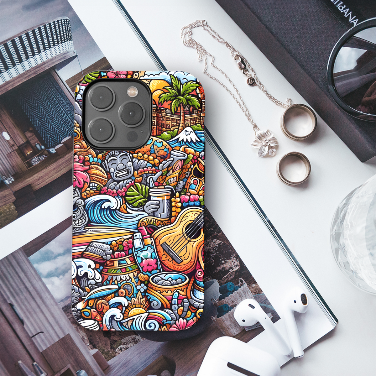 Doodle Hawaii Phone Case iPhone Samsung Cover Pixel 2887 - Image 3