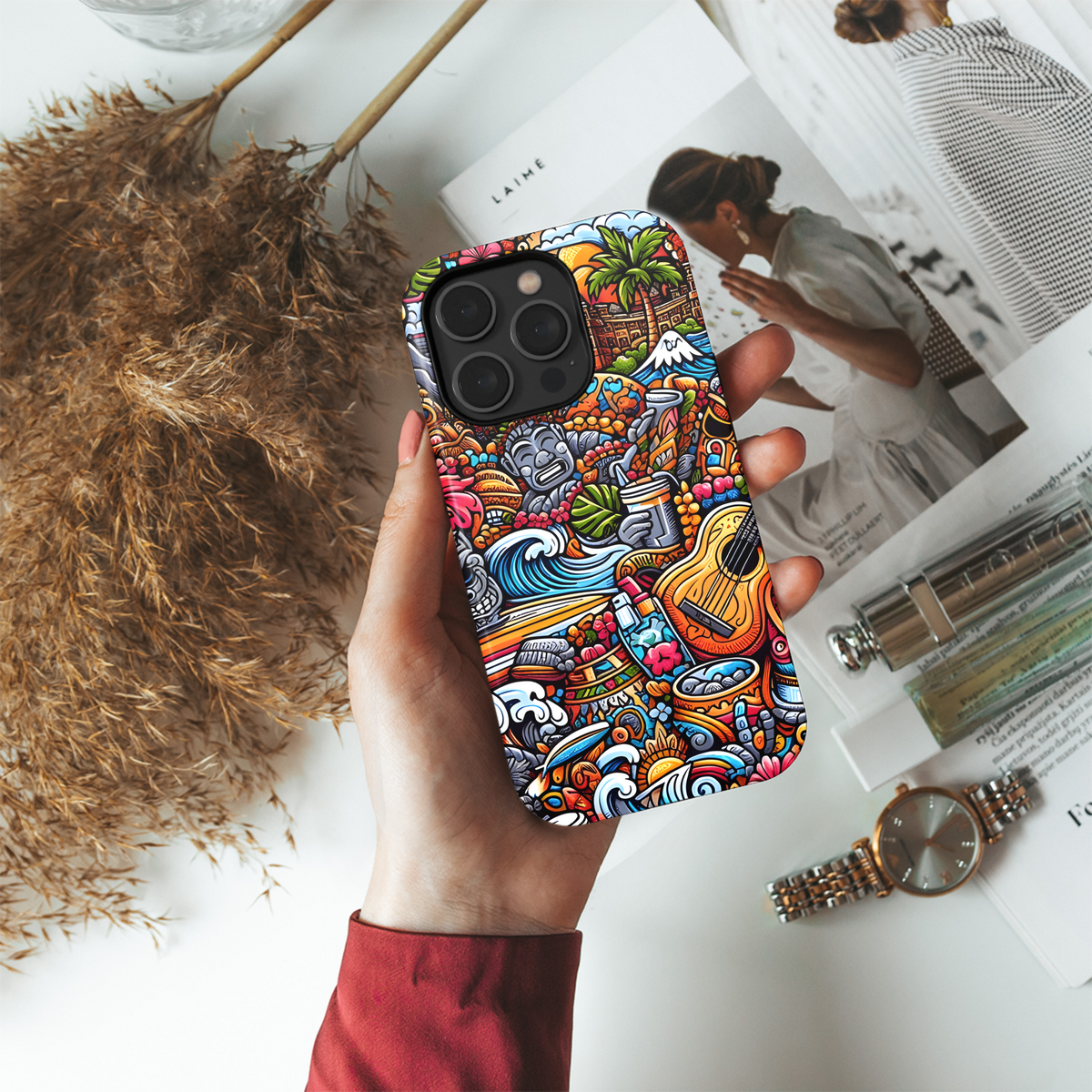 Doodle Hawaii Phone Case iPhone Samsung Cover Pixel 2887 - Image 4