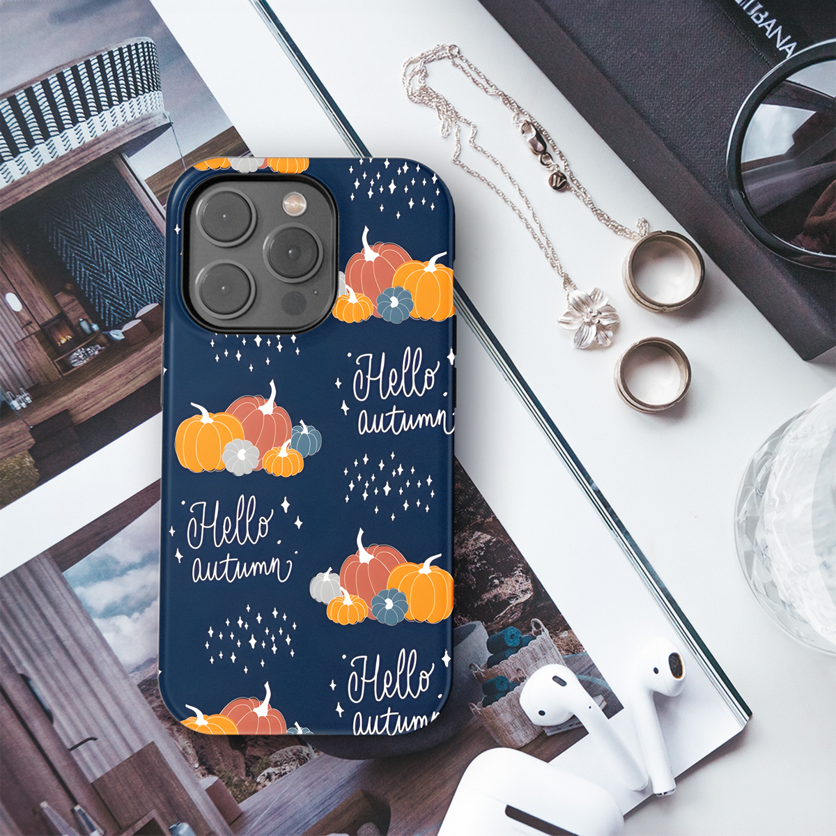 Doodle Pumpkin Pattern Phone Case iPhone Samsung Cover Pixel 2290 - Image 3