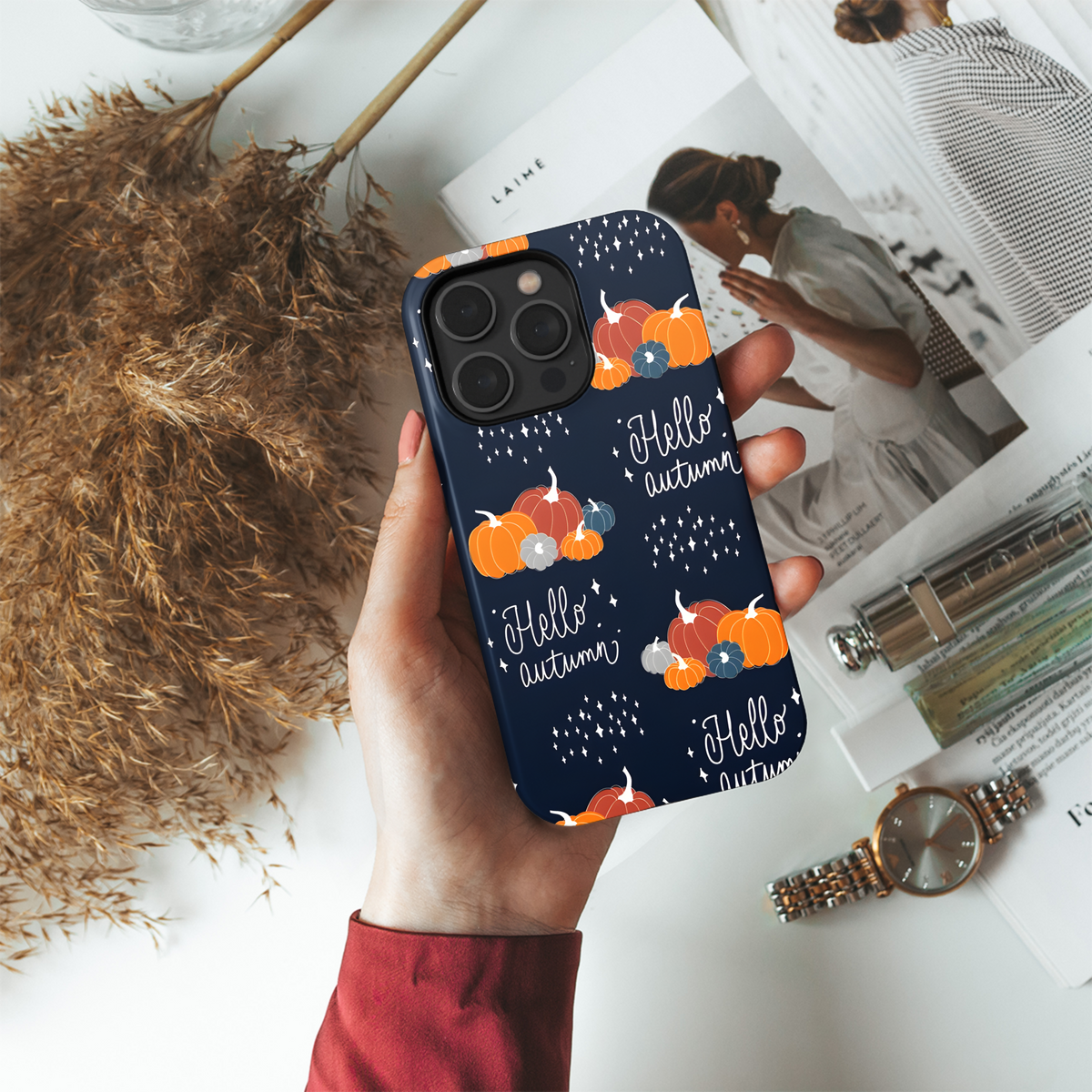 Doodle Pumpkin Pattern Phone Case iPhone Samsung Cover Pixel 2290 - Image 4