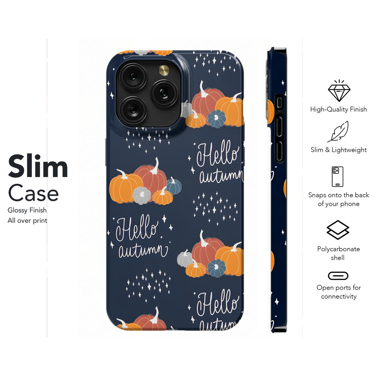 Doodle Pumpkin Pattern Phone Case iPhone Samsung Cover Pixel 2290 - Image 7