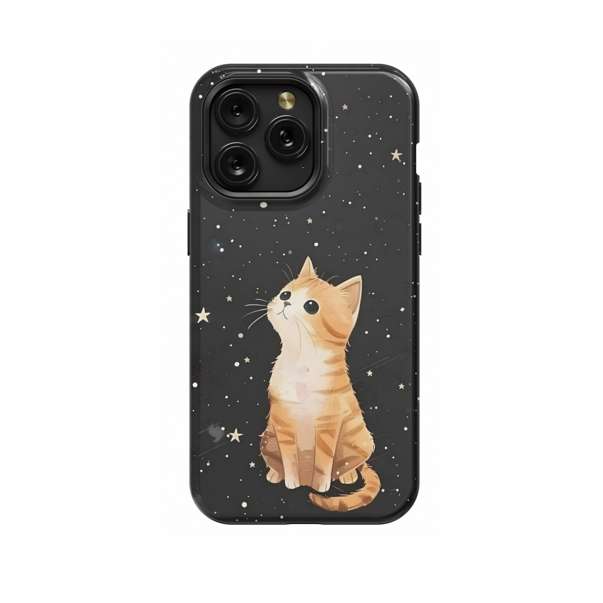 Dreamy Celestial Stars Red Cat Kitty Phone Case iPhone Samsung Pixel & More 328 - Image 1