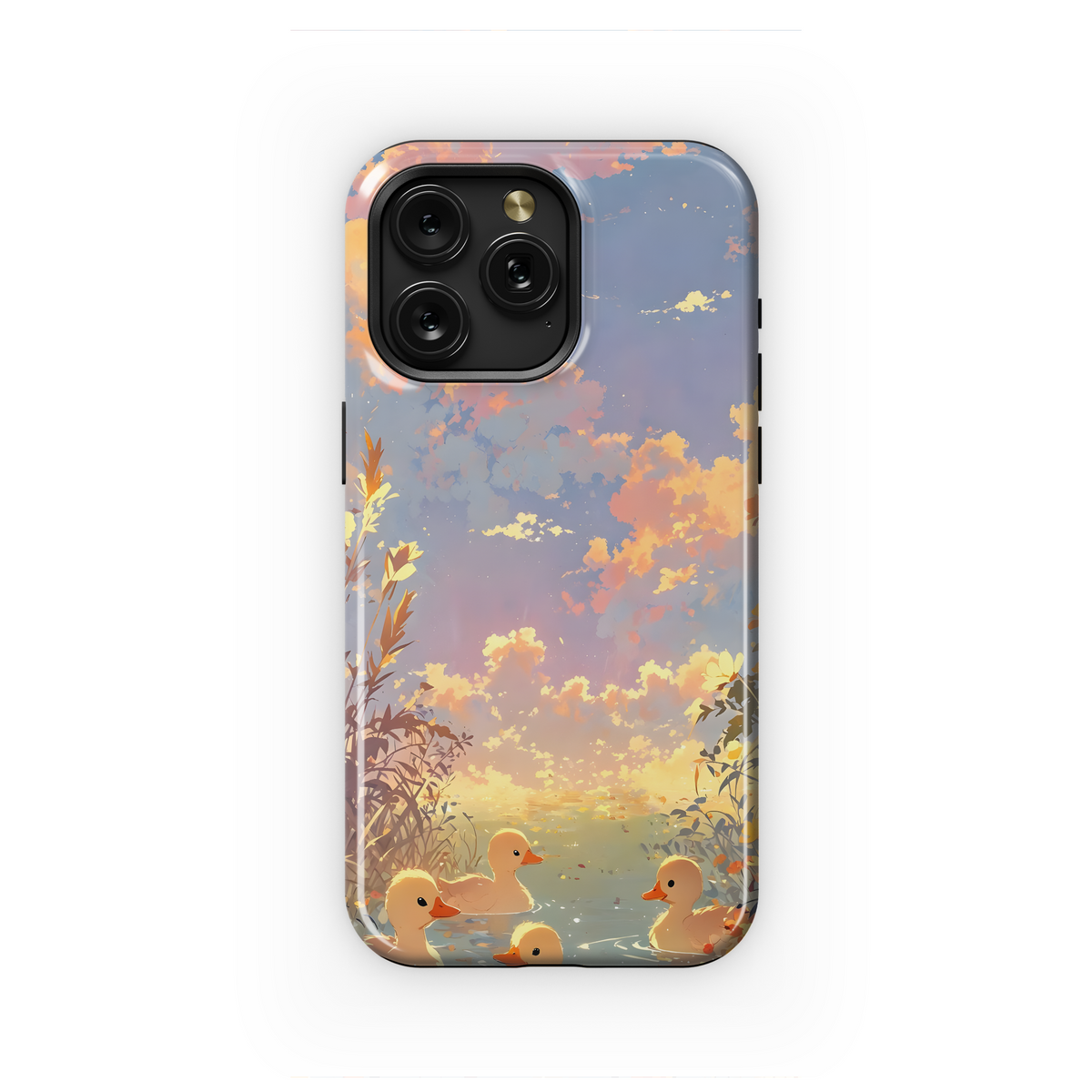 Ducklings Sunset Meadow
 Phone Case iPhone Samsung Cover Pixel 4262 - Image 1