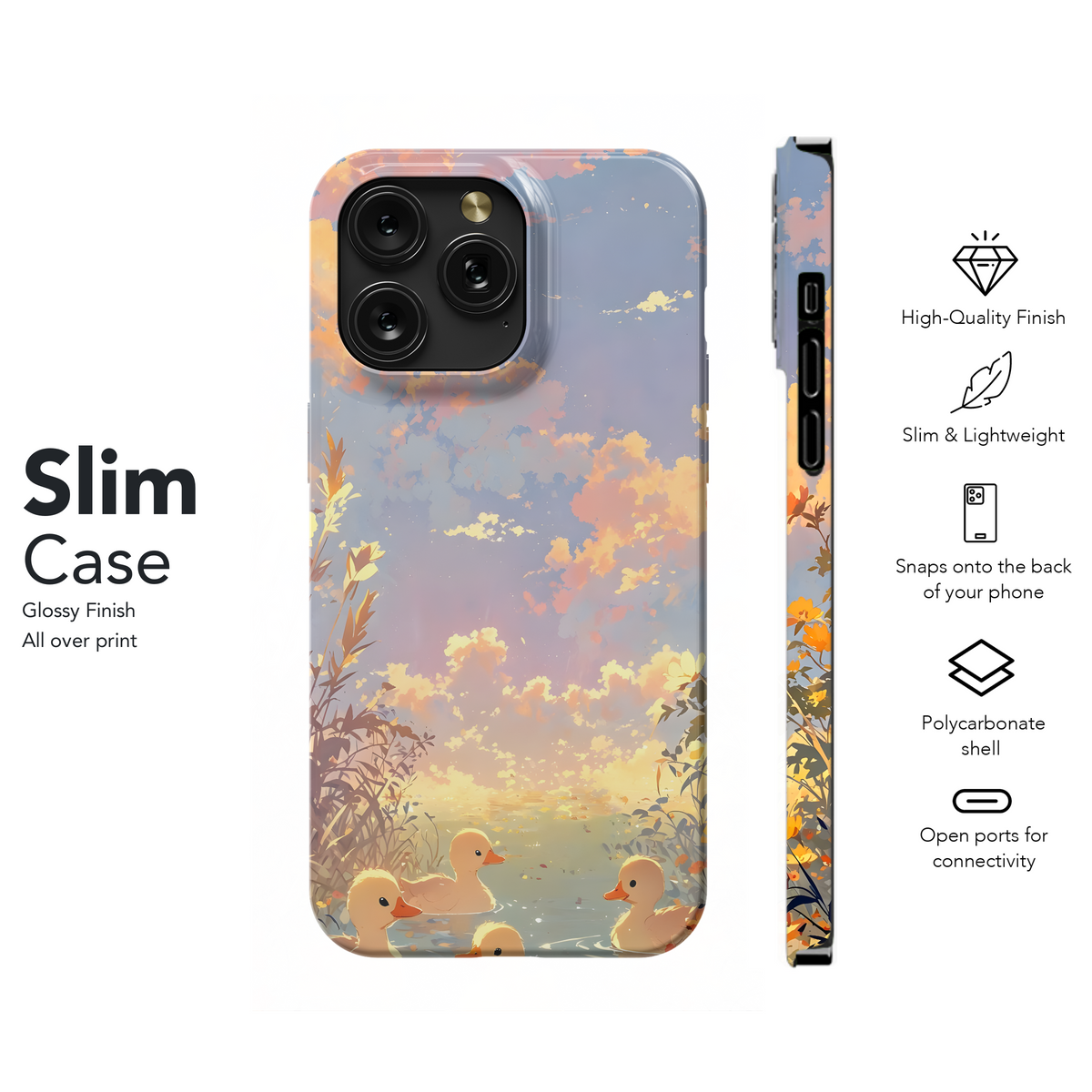 Ducklings Sunset Meadow
 Phone Case iPhone Samsung Cover Pixel 4262 - Image 7