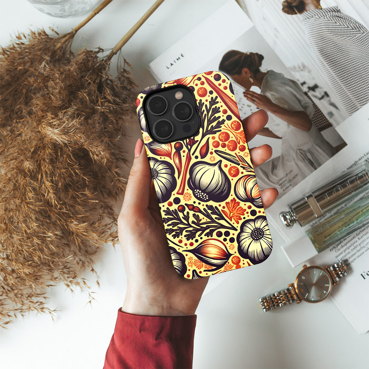 Duotone Garlic Food Phone Case iPhone Samsung Cover Pixel 3439 - Image 4