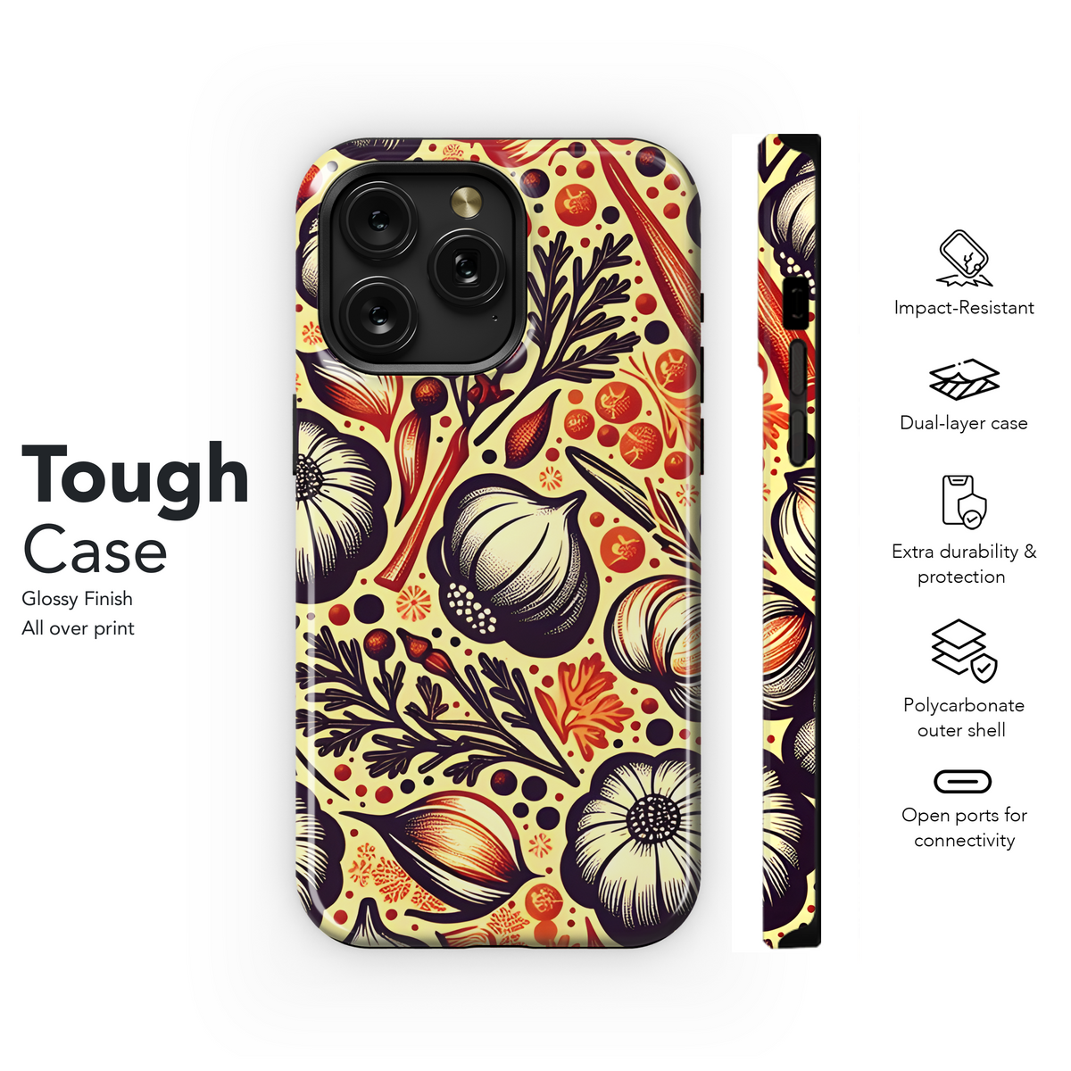 Duotone Garlic Food Phone Case iPhone Samsung Cover Pixel 3439 - Image 6