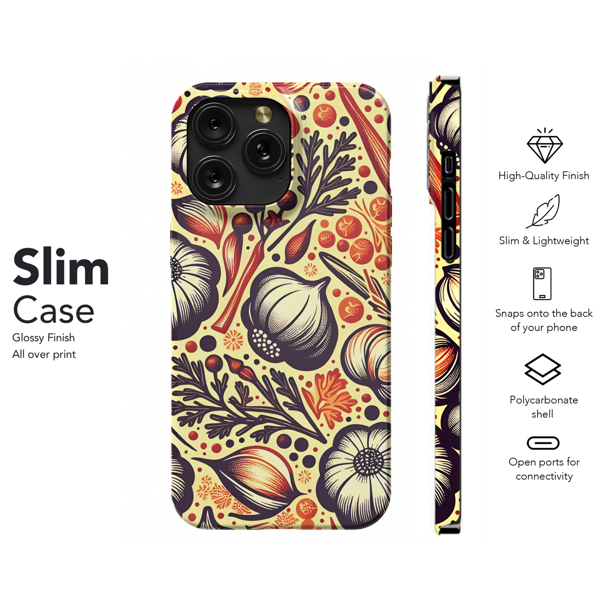 Duotone Garlic Food Phone Case iPhone Samsung Cover Pixel 3439 - Image 7