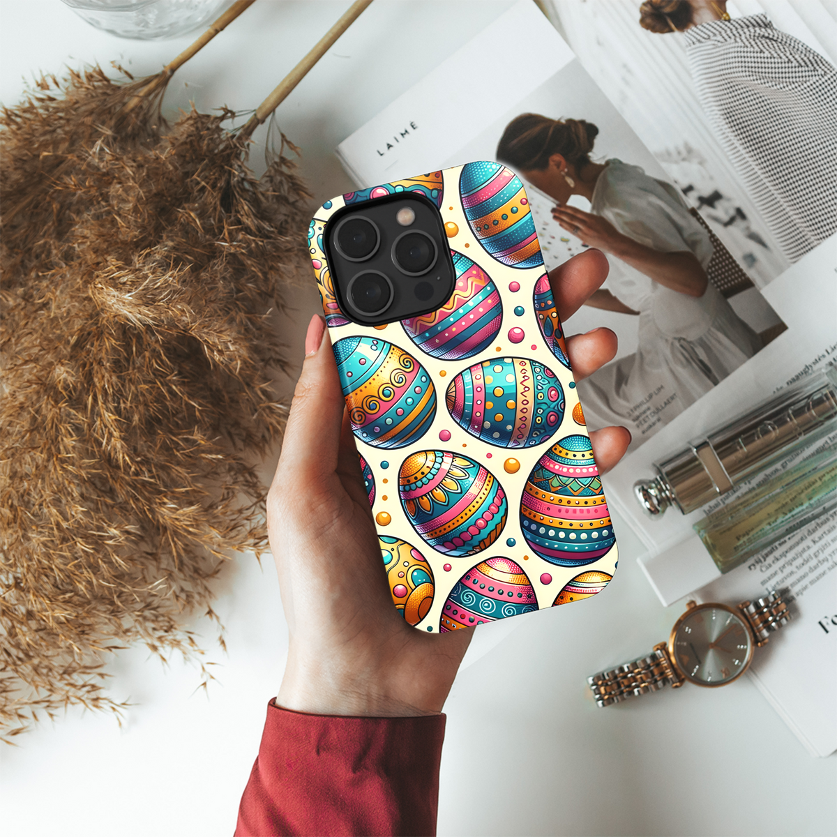 Easter Egg Mosaic Phone Case iPhone Samsung Cover Pixel 2750 - Image 4