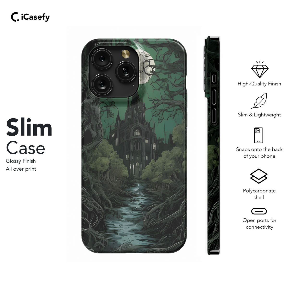 Eldritch Gothic Castle Horror Night Forest Phone Case iPhone Samsung Cover Pixel 1806 - Image 7