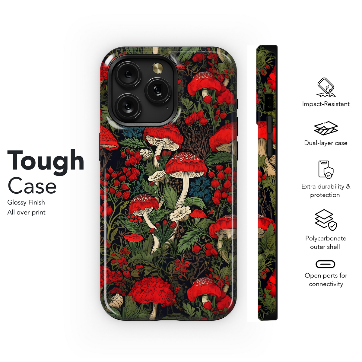 Enchanted Mushroom Garden Phone Case iPhone Samsung Cover Pixel 4147 - Image 6