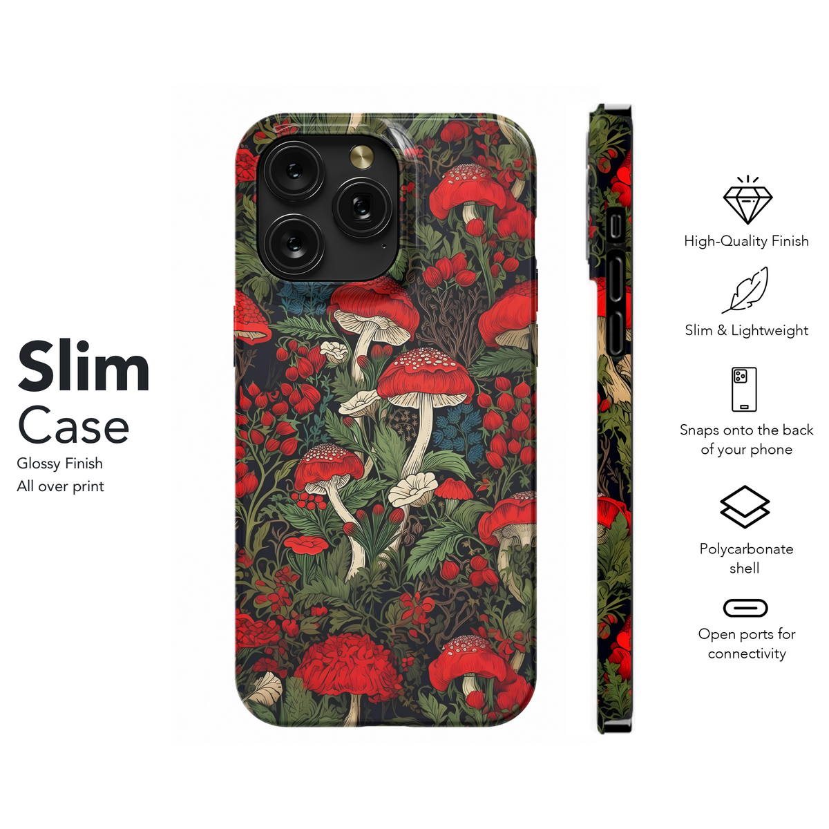 Enchanted Mushroom Garden Phone Case iPhone Samsung Cover Pixel 4147 - Image 7