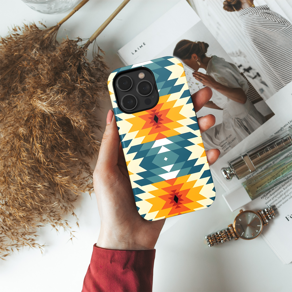 Ethnic Aztec Geometric Phone Case iPhone Samsung Cover Pixel 3196 - Image 4