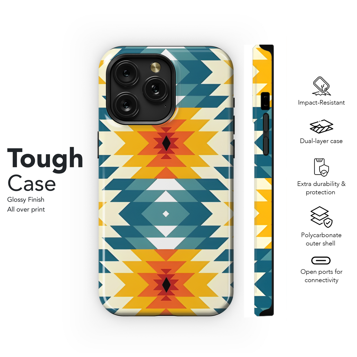 Ethnic Aztec Geometric Phone Case iPhone Samsung Cover Pixel 3196 - Image 6